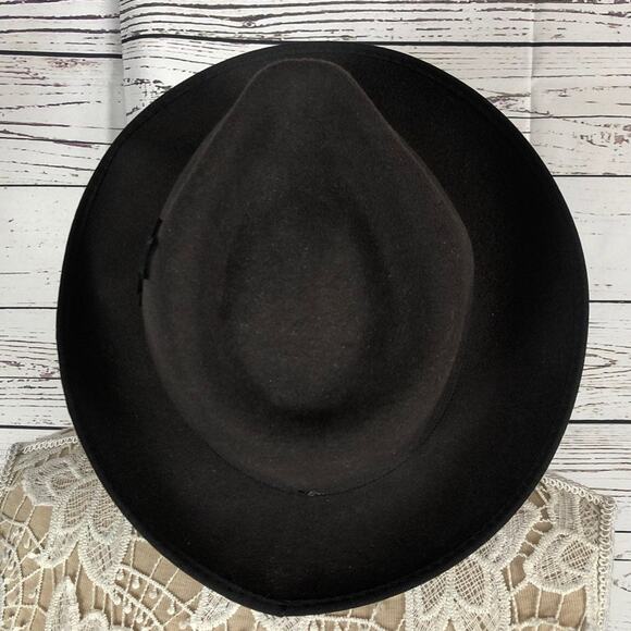 John Callanan Legacy brown wool Fedora hat with 3 stars on side - Picture 6 of 11